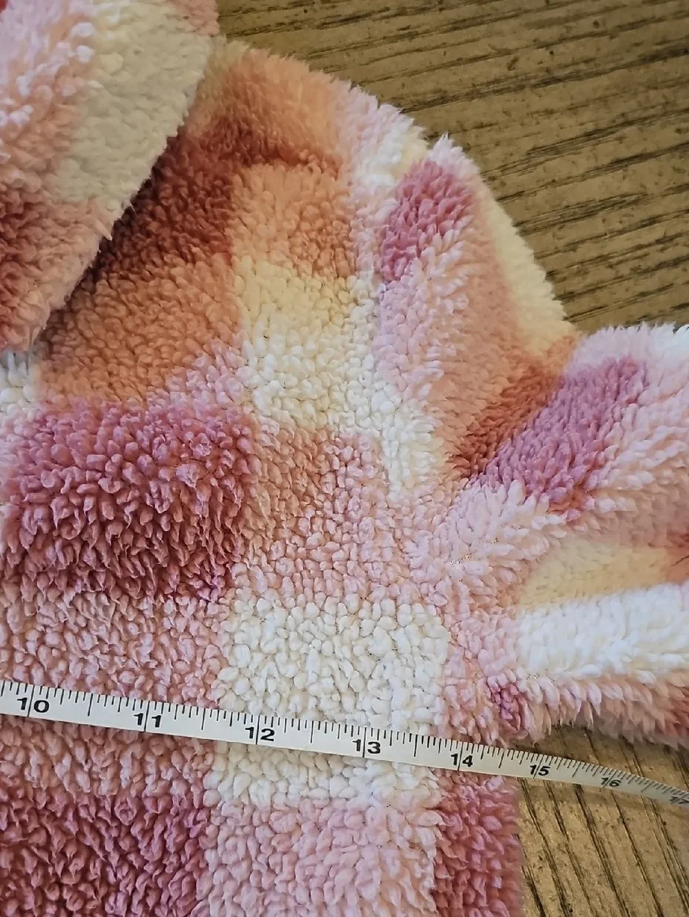 Urban Republic Pink & White Plush Check Puffer Jacket Size 5/6